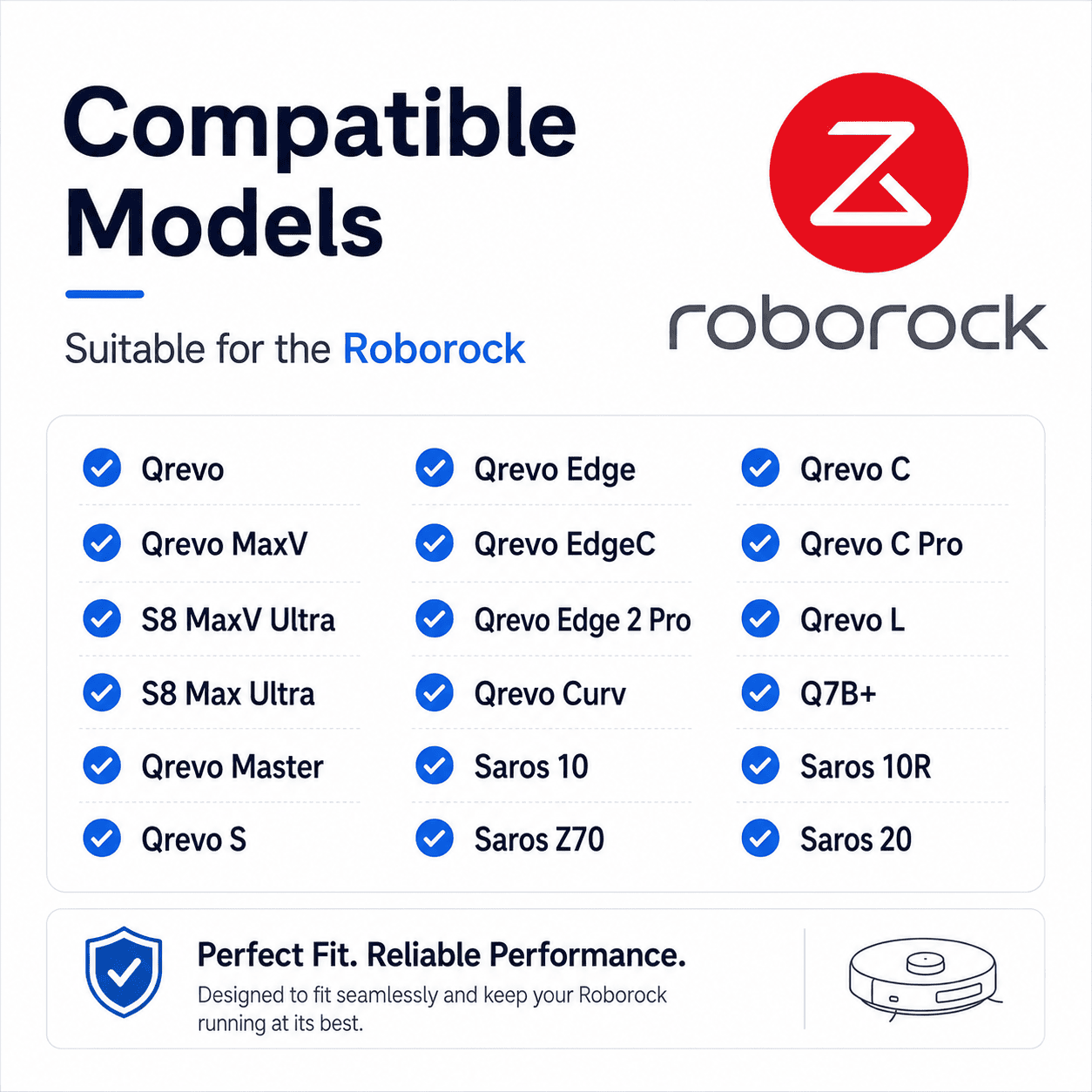 Roborock Genuine Dust Bags – Qrevo, S8 MaxV Ultra & Saros Series (3 Pack)